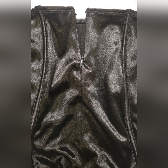 NWT La Senza Black Satin Corset & Garter Set XS - Picture 14 of 16